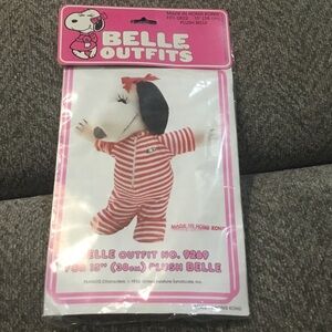 Snoopy Plush Outfit with Red Stripes